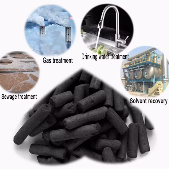 330 Kg Per Cubic Meters Density Black Coal Columnar Activated Carbon Created for Sulfide Removal Purposes